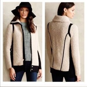Anthropologie Sparrow boucle wool sweater jacket